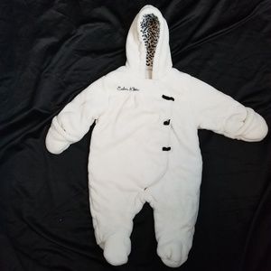 Calvin Klein Infant Girls Hooded Snowsuit 6-9m